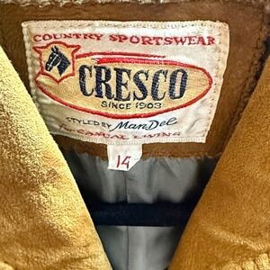 Vintage 1960’s Women's Tan Suede Leather Jacket